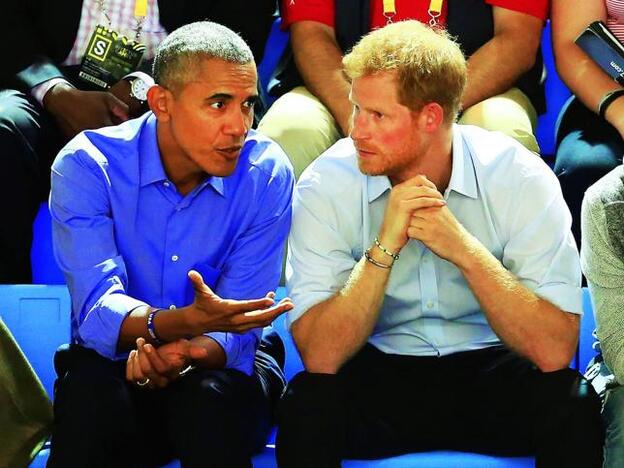 Con Barack Obama, al que Harry entrevistó en septiembre de 2017.