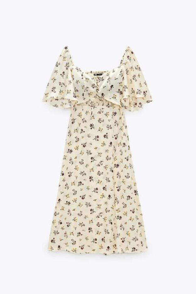 Este vestido de Zara es la mejor opción para lucir el estampado floral