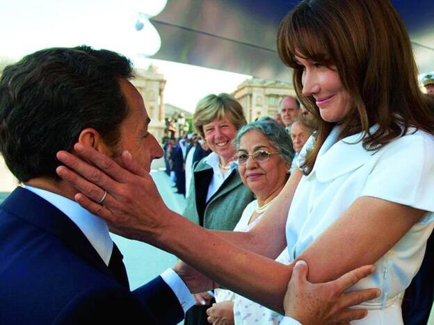 Nicolas Sarkozy y Carla Bruni en 2009, en la celebración de la toma de la Bastilla