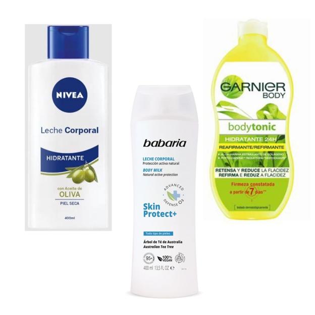 De Nivea (2,99 euros), de Babaria (2,49 euros) y de Garnier (5,79 euros).