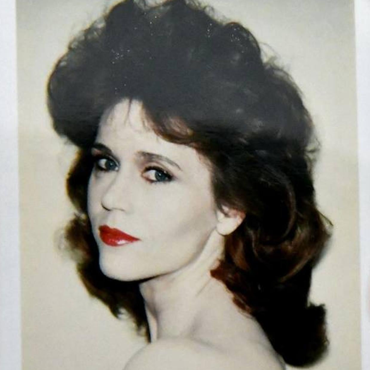 Retrato en polaroid de la actriz Jane Fonda realizado por Andy Warhol, en 1982./