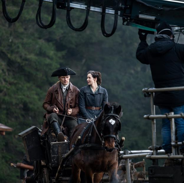 Imagen del rodaje de la nueva temporada de Outlander. 