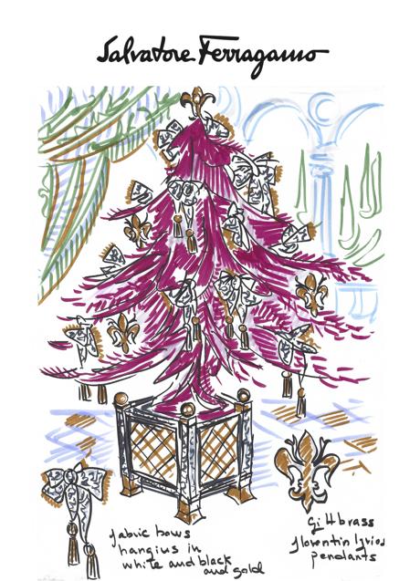 Árbol de Navidad solidario diseñado por Salvatore Ferragamo para Solidarity Xmas Tree.