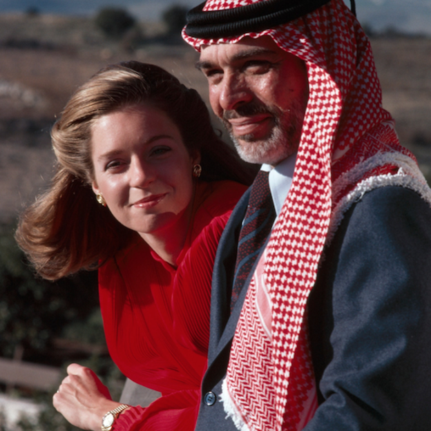 Noor y Hussein de Jordania en 1979, en Amman. 