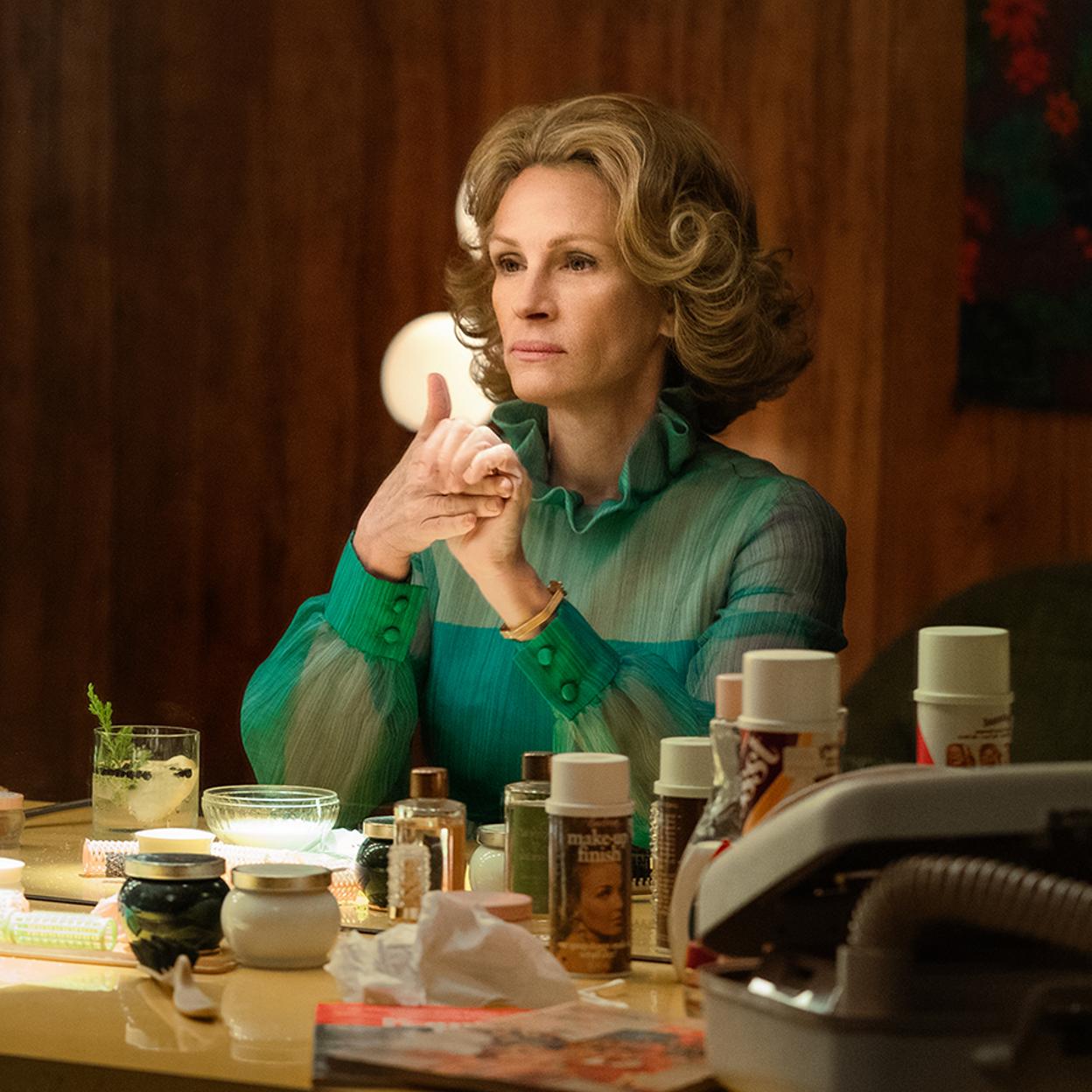 Julia Roberts en una secuencia de Gaslit, serie en la que interpreta a Martha Mitchell. /starzplay