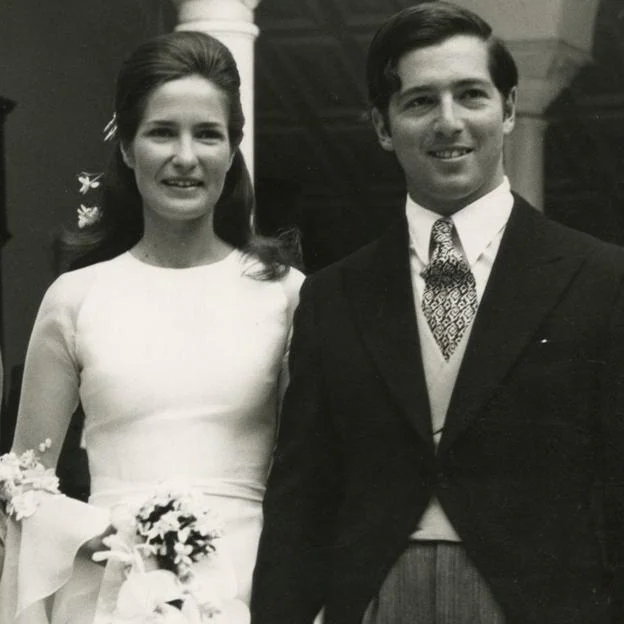 María Gloria Orleans-Braganza y Borbón dos Sicilias el día de su boda con el príncipe Alejandro de Yugoslavia en 1972