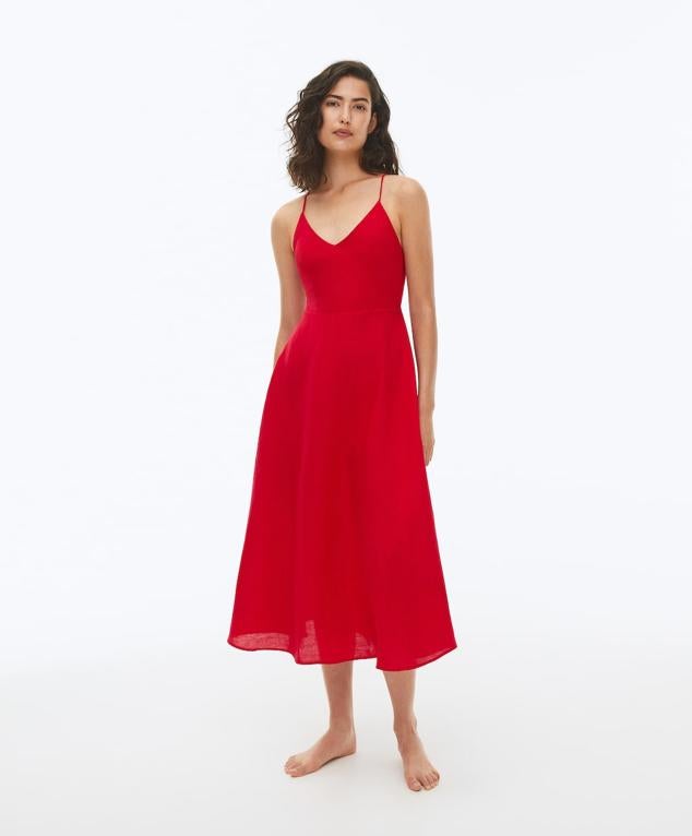 Vestido rojo de Oysho