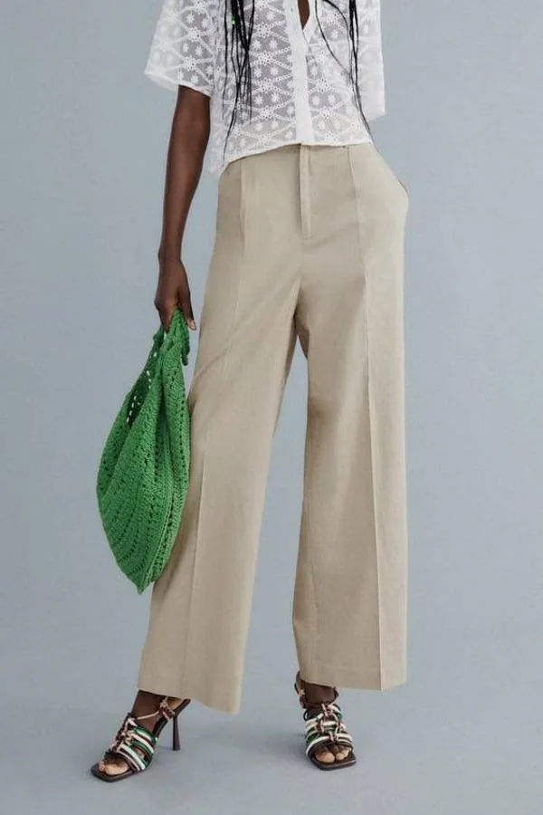 consumirse Extraer letal H&M y Zara tienen los pantalones de lino que te permiten ir cómoda y  fresquita a diario | Mujer Hoy