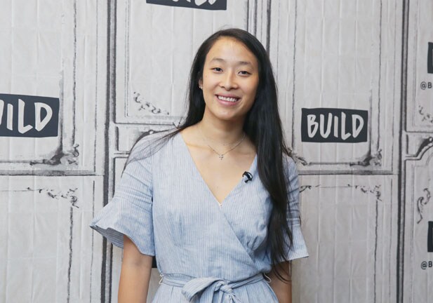 NEW YORK, NY - OCTOBER 19:  Founder and Executive Director of the non-profit organization PERIOD, Nadya Okamoto, visits BUILD to discuss her book "Period Power" at Build Studio on October 19, 2018 in New York City.  (Photo by Mireya Acierto/WireImage)/