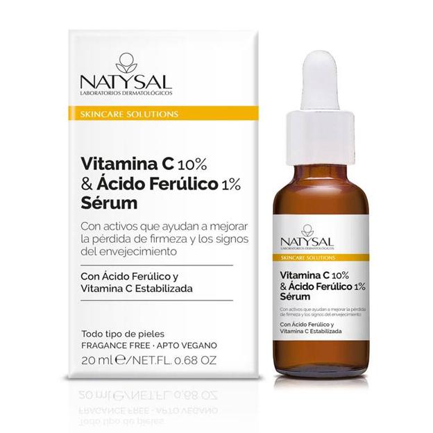 Natysal Sérum con Vitamina C 10% y Ácido Ferúlico 1%.