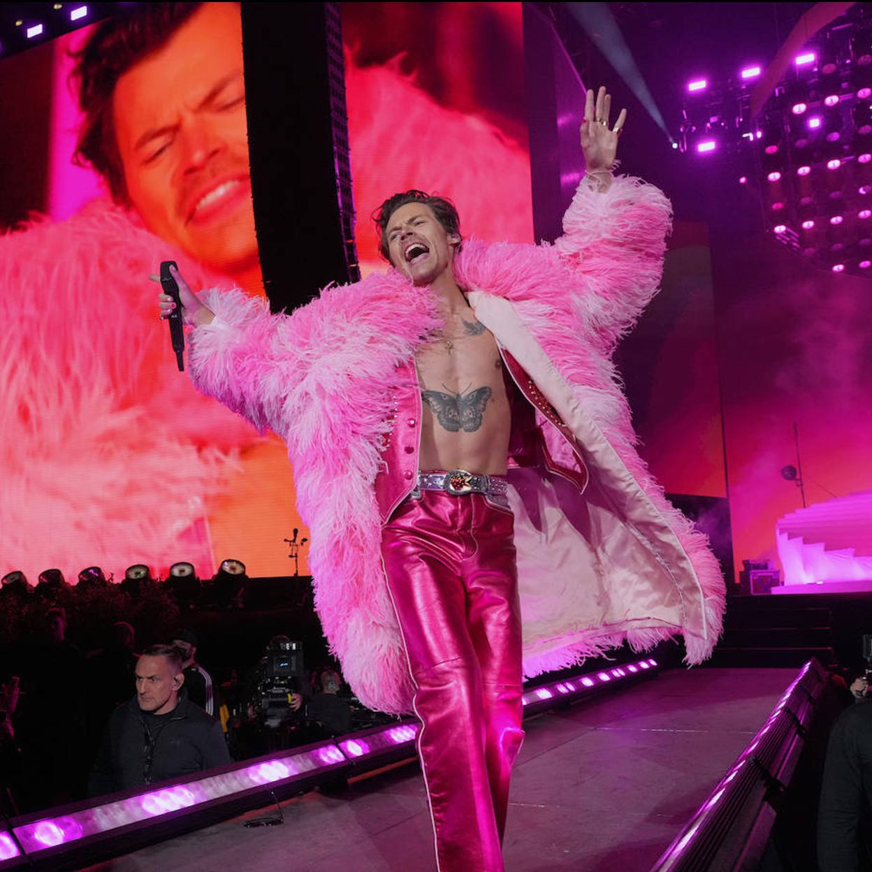 Harry Styles durante su actuación en el pasado Coachella./getty images