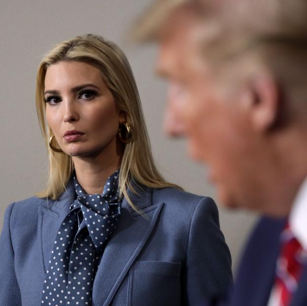 Ivanka Trump durante una intervención del expresidente Donald Trump.