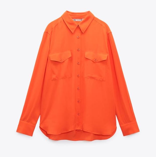 La camisa naranja de Zara.