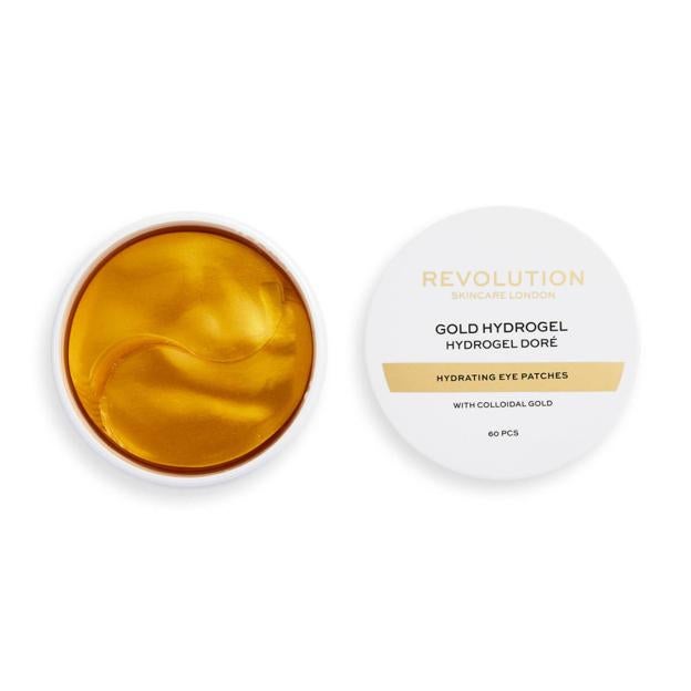 Parches hidratantes para el contorno de ojos con oro coloidal Gold Eye de Revolution Skincare, a la venta en LookFantastic por 16,95 euros.