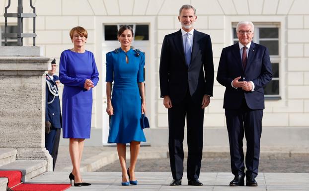 Los reyes junto al presidente de Alemania y su esposa. 