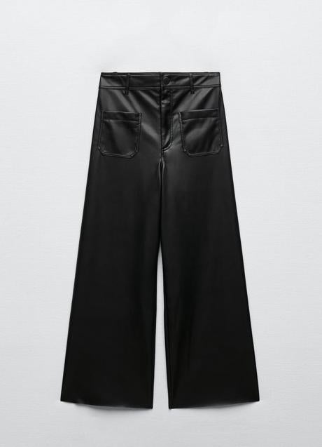 Los pantalones de cuero son las prendas más versátiles y ponibles/ZARA