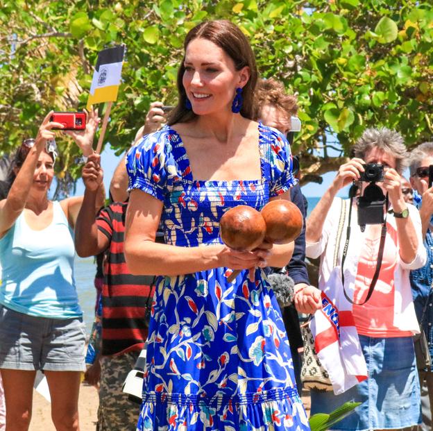 Kate Middleton en una visita de Estado al Caribe.