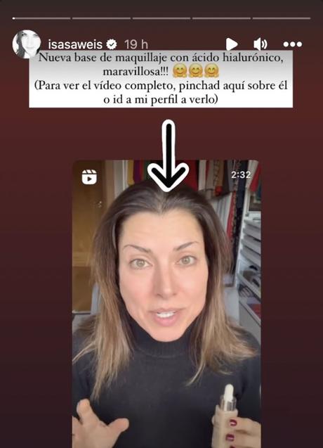 La influencer Isabel Llanos en su Instagram.