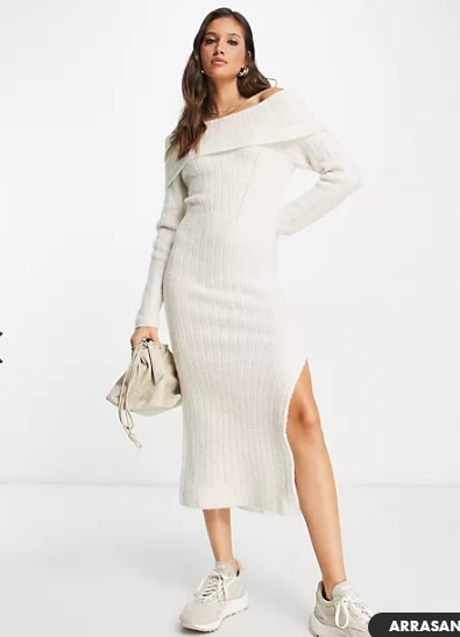 El vestido de punto de Asos. 