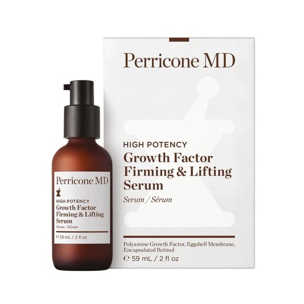 Growth Factor Firming&Lifting Sérum de Perricone MD con retinol encapsulado y factores de crecimiento.