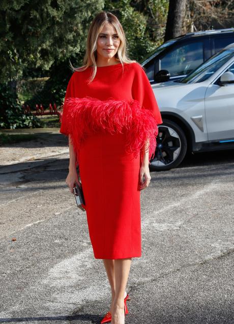 Rosanna Zanetti en la boda de Cristina Reyes. Foto: Gtres.