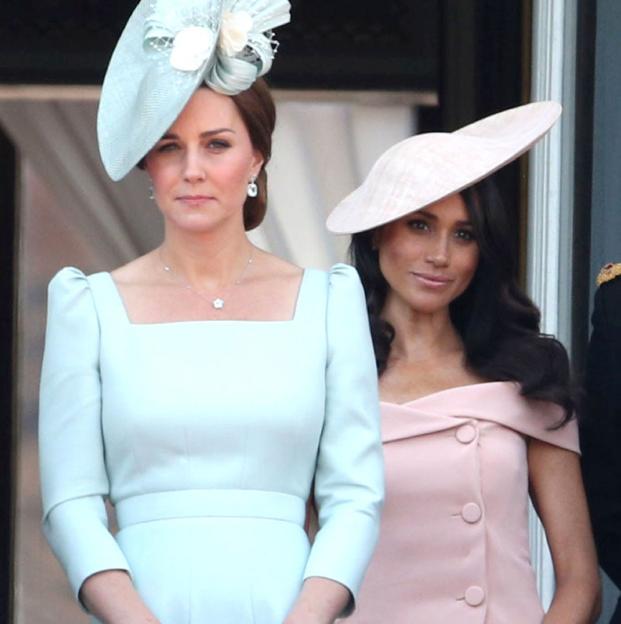 Kate Middleton y Meghan Markle en el desfile Trooping the Colour de 2018