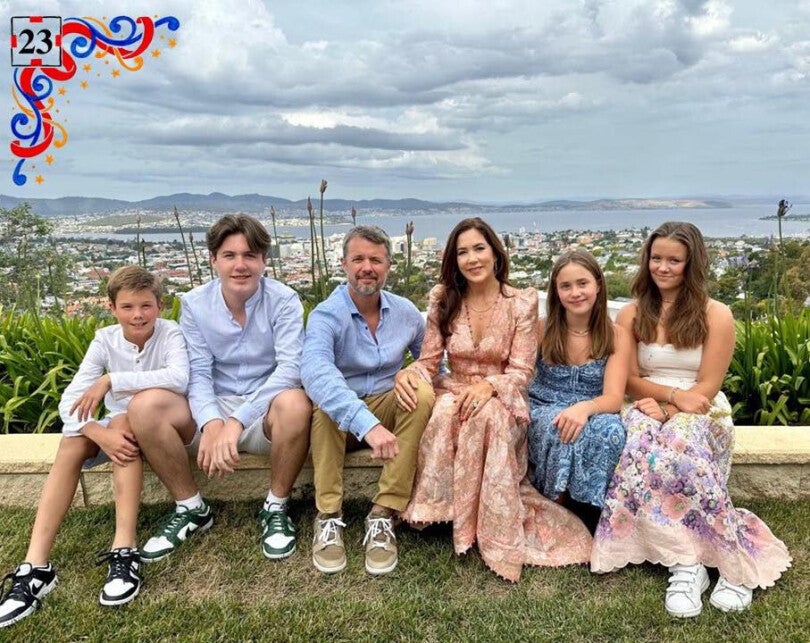 Imagen compartida por la princesa Mary de su familia en Australia