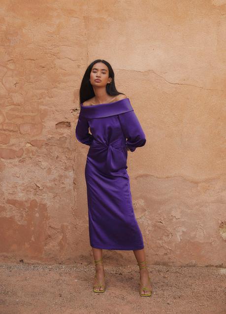 Vestido morado de Vanderwilde. Foto: Vanderwilde.