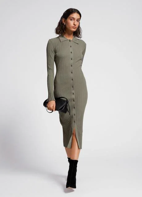 Military green dress from &OtherStories, €119.