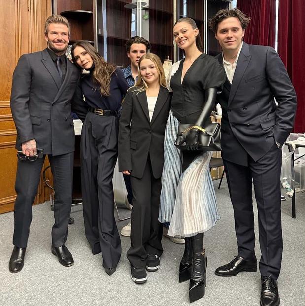 La familia Beckham en la Semana de la Moda de París.