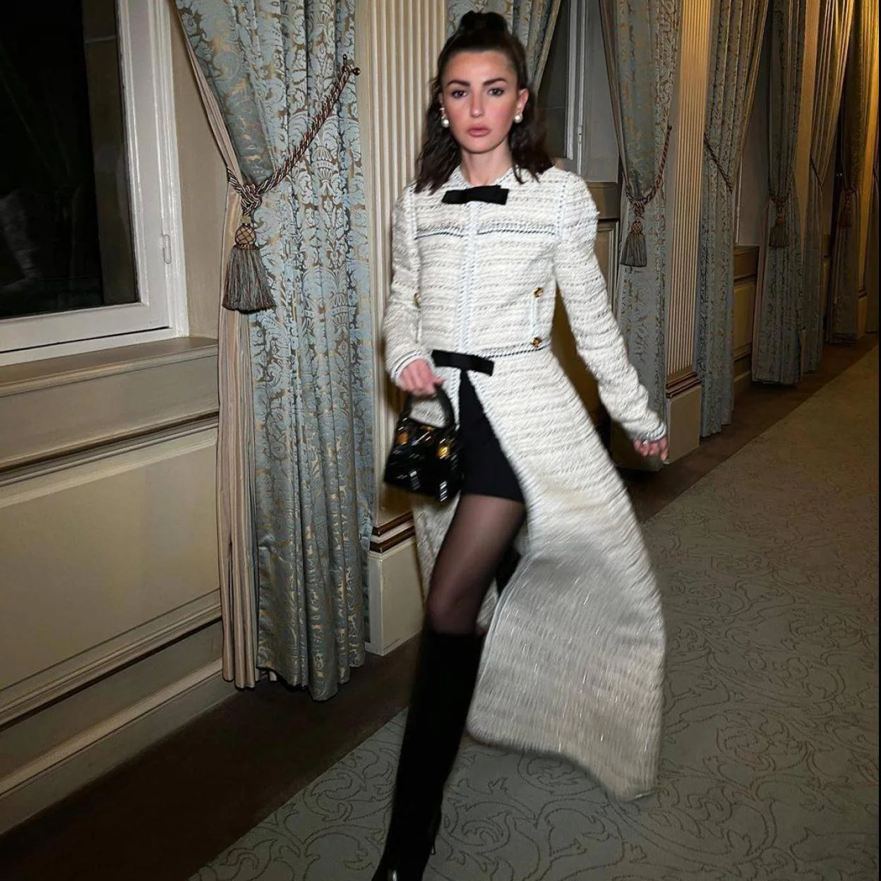 MODA: vestidos de tweed para copiar el estilo elegante francés de las famosas en la Fashion Week de Paris | Mujer Hoy