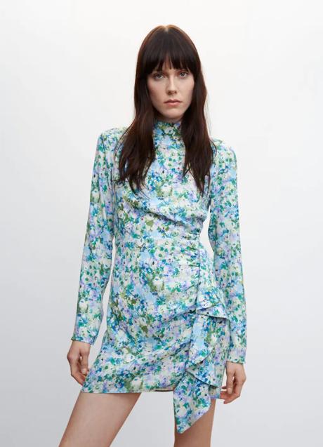 Vestido estampado de flores de Mango (39,99 euros)