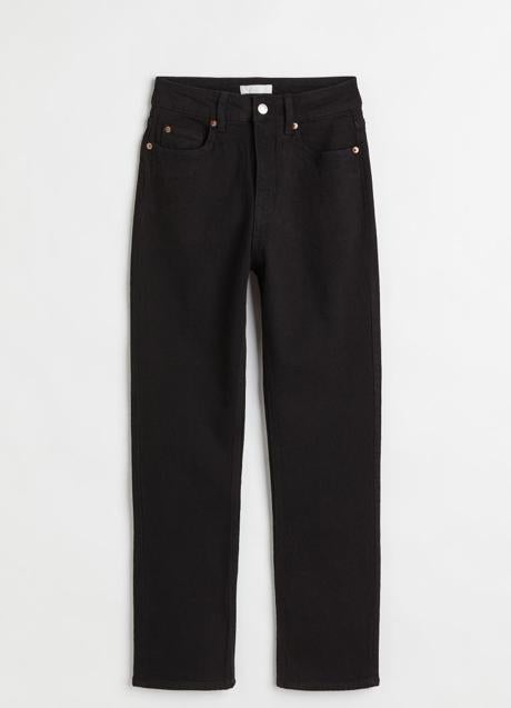 Jeans negros slim high de H&M, 19,99€..