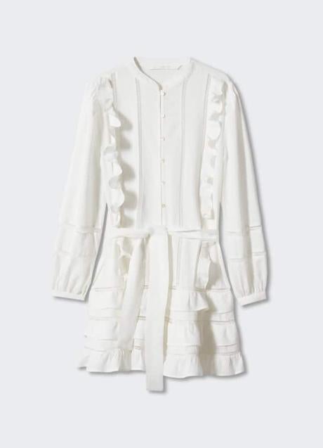 Vestido blanco de Mango (49,99 euros)