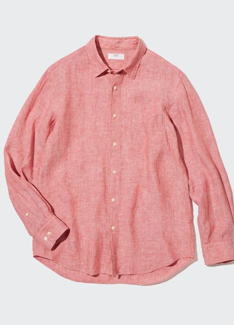 Camisa de Uniqlo en color rosado. Foto: Uniqlo.