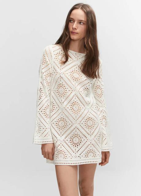 Vestido blanco de Mango (39,99 euros)