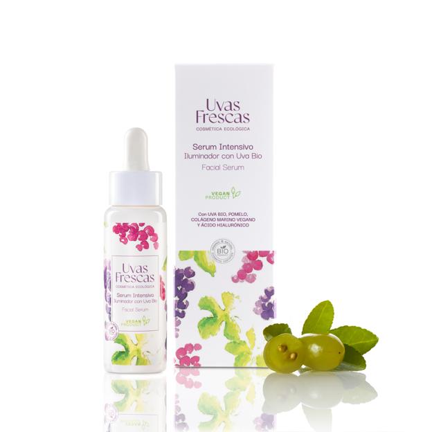 Sérum Facial Iluminador de Uvas Frescas.