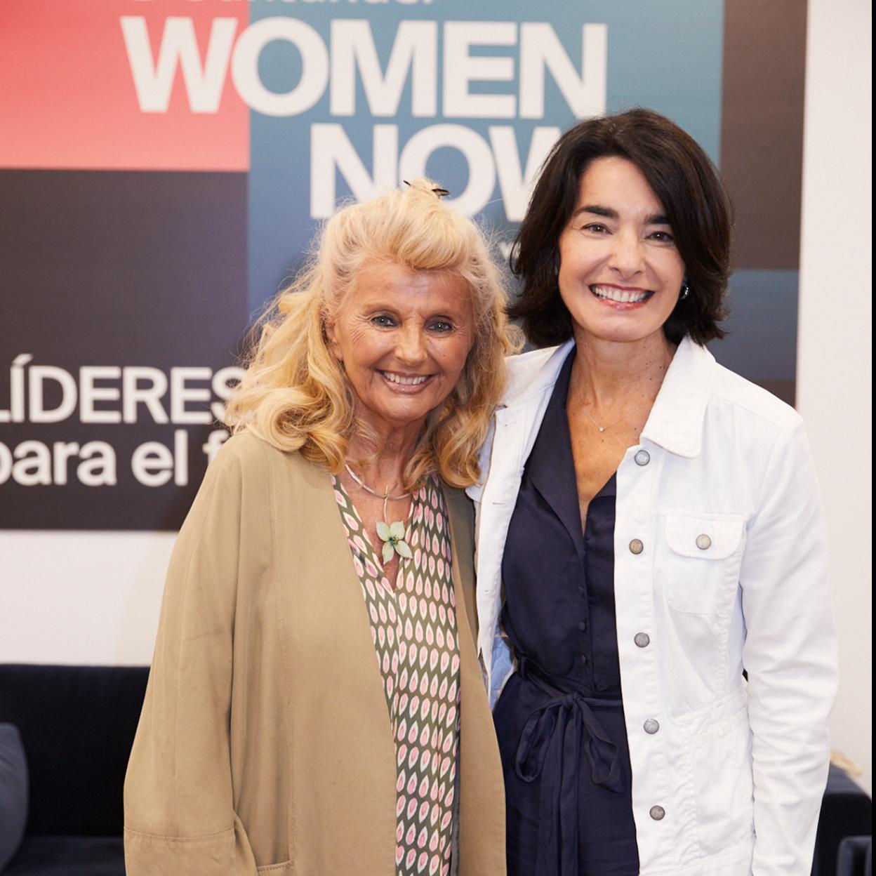 Isabel Tocino, vicepresidenta de Santander España y exministra de Medio Ambiente, y Carmen Ponce, directora de Relaciones Corporativas y Sostenibilidad de HEINEKEN España. /áLEX RIVERA Y JORGE PANIZO.