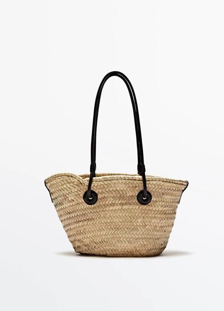 Bolso de rafia de Massimo Dutti (79,99 euros)