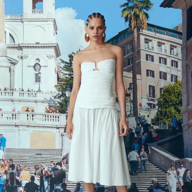 Amantes de los vestidos blancos: tres modelos midi de Mango que combinan con todo y van a AGOTARSE porque son preciosos