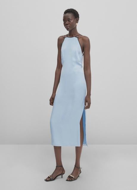 Vestido azul de Massimo Dutti (99,99 euros)