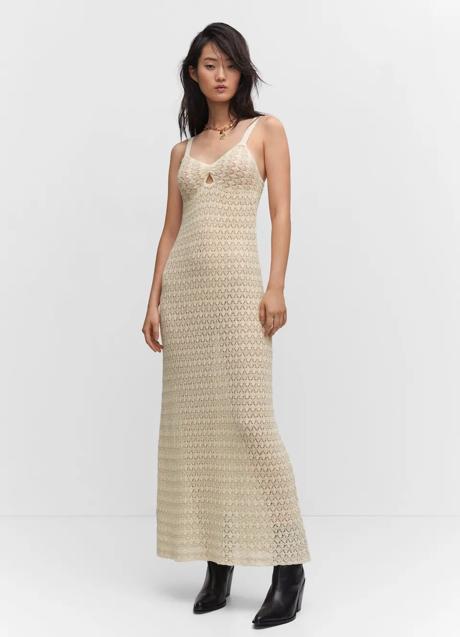 Vestido de crochet de Mango (49,99 euros)