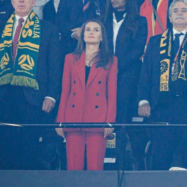 La reina Letizia en la grada del Accor Stadium de Sydney.