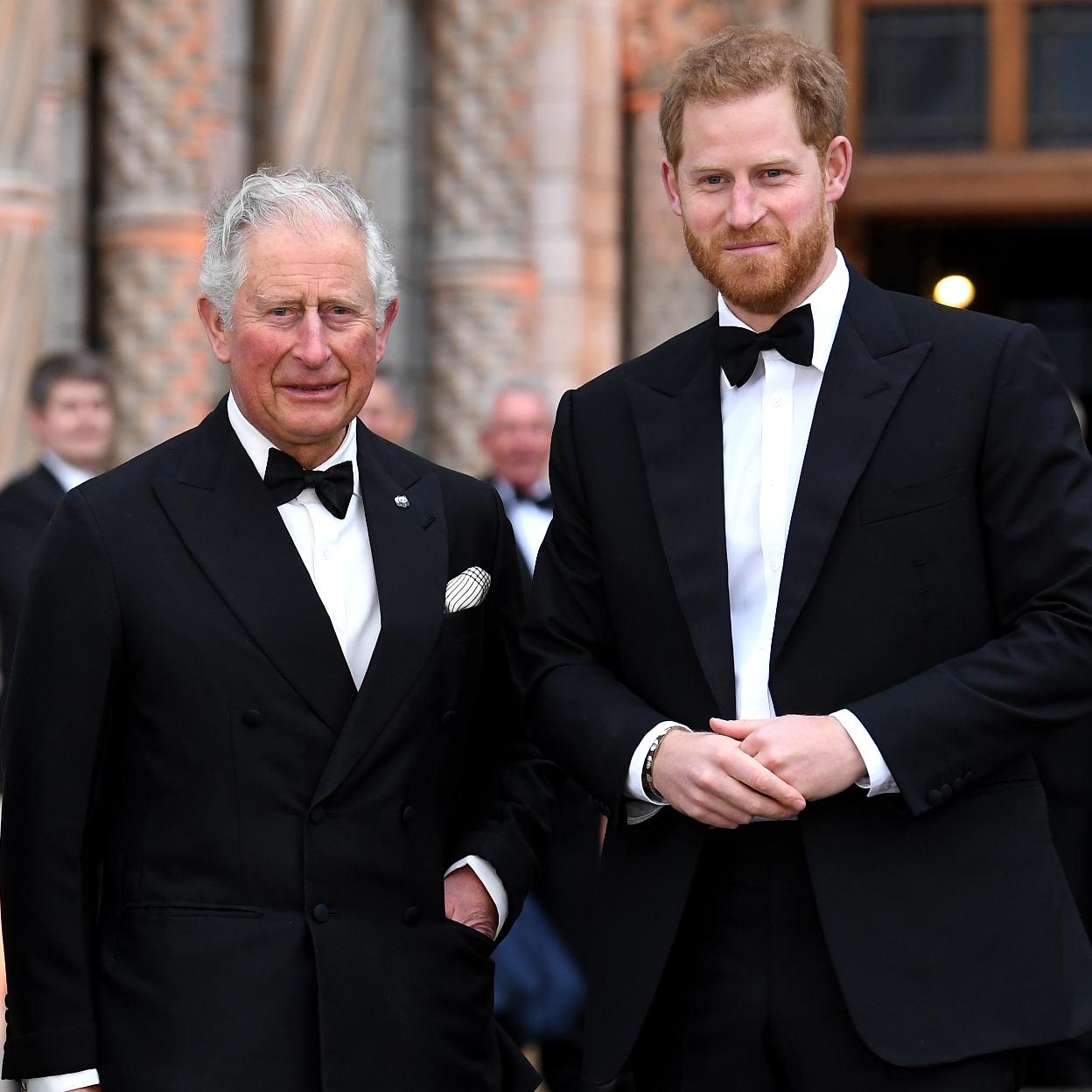 Carlos III de Inglaterra junto a su hijo, el príncipe Harry, antes de que se distanciaran. /GTRES