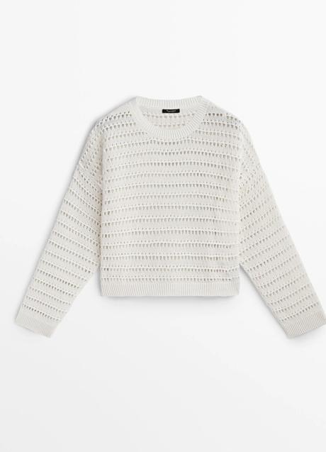 Jersey blanco de Massimo Dutti (59,99 euros)