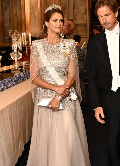 Magdalena de Suecia en la cena de gala por el jubileo de oro del rey Carlos XVI Gustavo. / GTRES