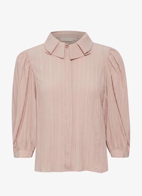 Camisa rosa con cuello plisado de Zalando (59,90 euros)