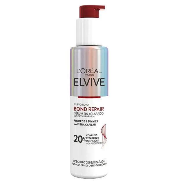 Elvive Bond Repair Sérum sin aclarado Rutina de Reconstrucción Profunda.