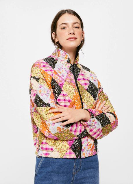 Chaqueta acolchada patchwork