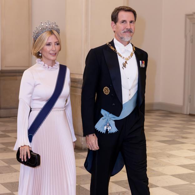 Marie Chantal Miller junto a Pablo de Grecia en la celebración del cumpleaños de Christian de Dinamarca.